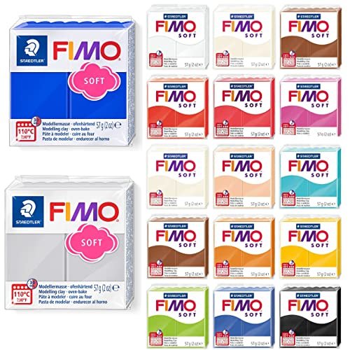 Fimo Soft Starter Pack - 12 Blocchi Multicolore Da 56g, Ideale Per Modellazione E Creatività - Foto 3