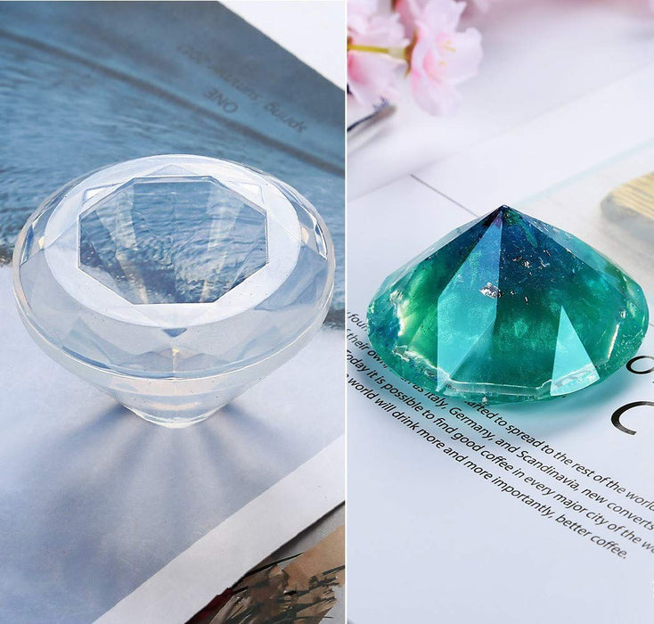 Silicone Gem Mold Kit (Gems, Pyramid, Cube, Sphere, Diamond)