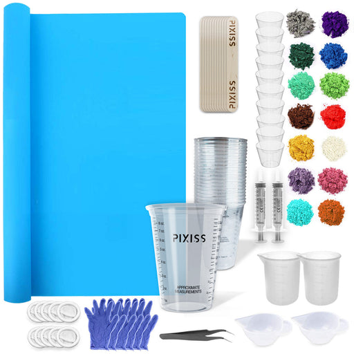 Pixiss Epoxy Resin Dye, Mica Powder, 15 Powdered Pigments Set, Soap Dy —  Grand River Art Supply