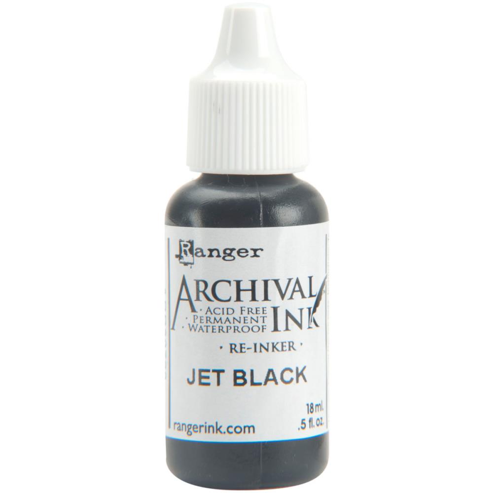 Ranger Archival Ink Pad, Jet Black Permanent, Waterproof, Acid