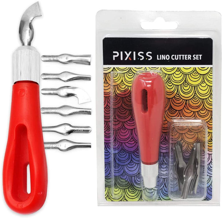 PIXISS Lino Cutter featuring 6 cutting blades