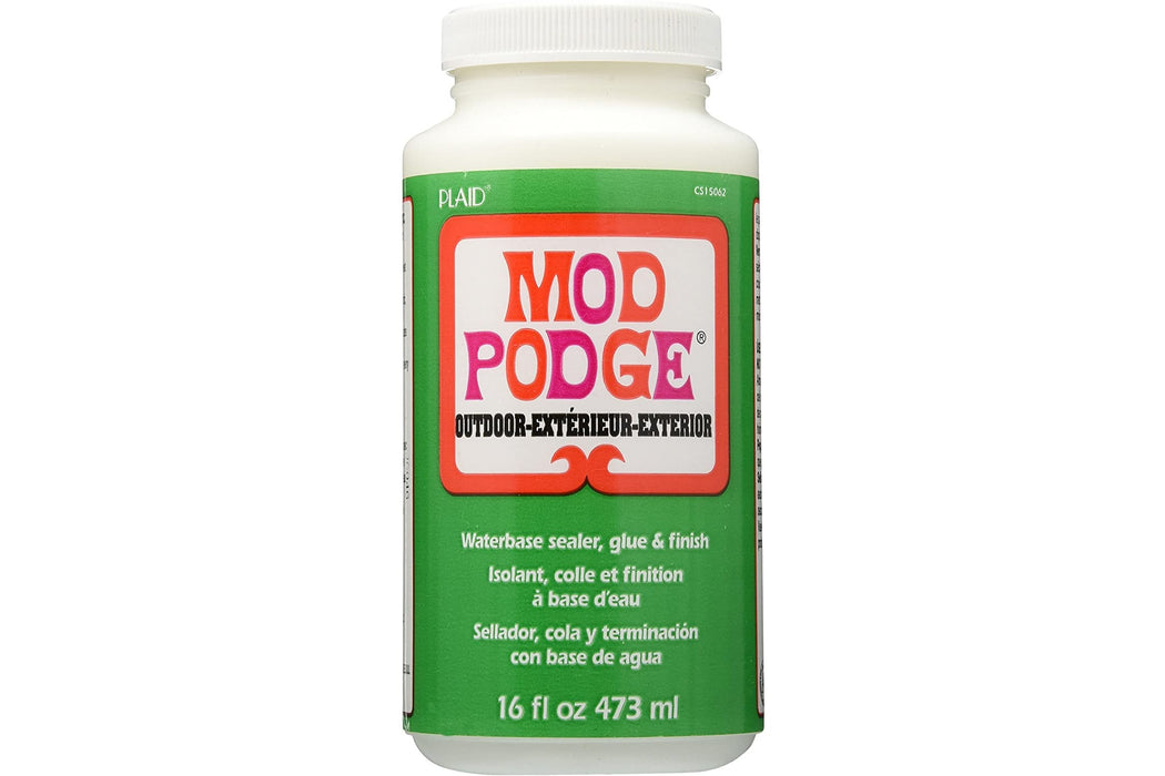 Mod Podge Waterbase Sealer, Glue and Finish for use Outdoors 16oz, White