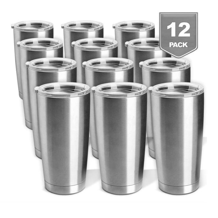Pixiss Stainless Steel Tumblers; 12oz. (4, 6, 8, 12, 25 Packs) — Grand River Art Supply