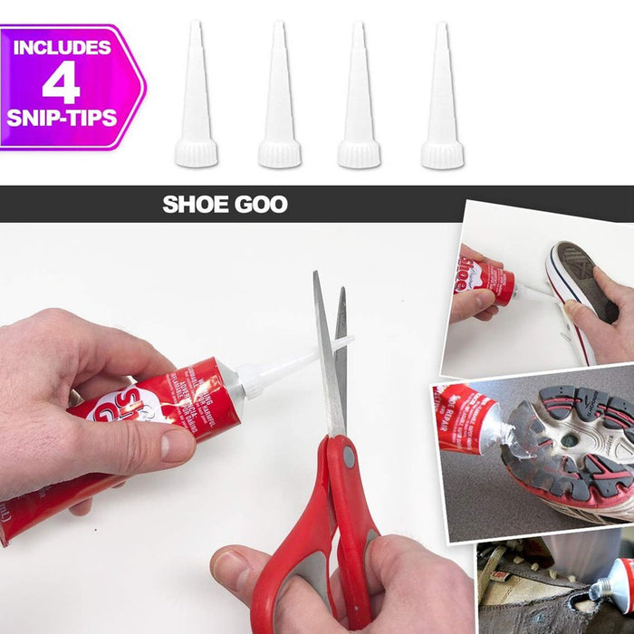 Shoe Goo Repair Adhesive Clear, 3.7oz. (109.4mL), Applicator Tips and Pixiss Spreader Tools Set
