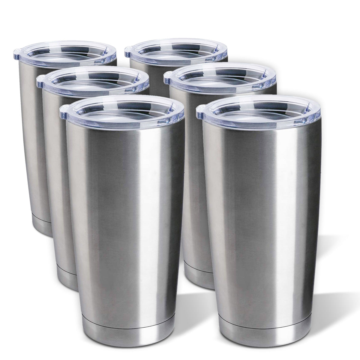 Stainless Steel Tumblers Bulk 25-Pack 20oz Double Wall Vacuum Insulated by Pixi