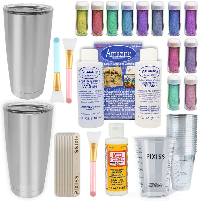 How To! Applying epoxy and glitter to tumblers with handles using