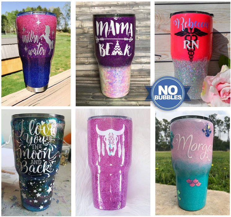 Why I like to apply my glitter onto tumblers with mod podge
