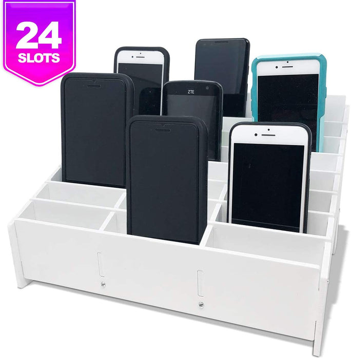 Pixiss 24 Slots Cell Phone Cubby Holder for Classrooms