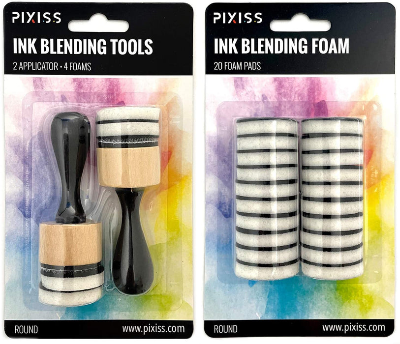 Mini Ink Blending Tools - Round (Mini Ink Blending Tool with 20 Added Replacement Foams)