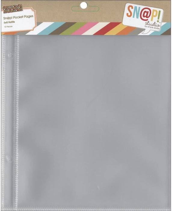 Simple Stories Sn@p! Pocket Pages for 6"X8" Binders 10/Pkg, (1) 6"X8" Pocket
