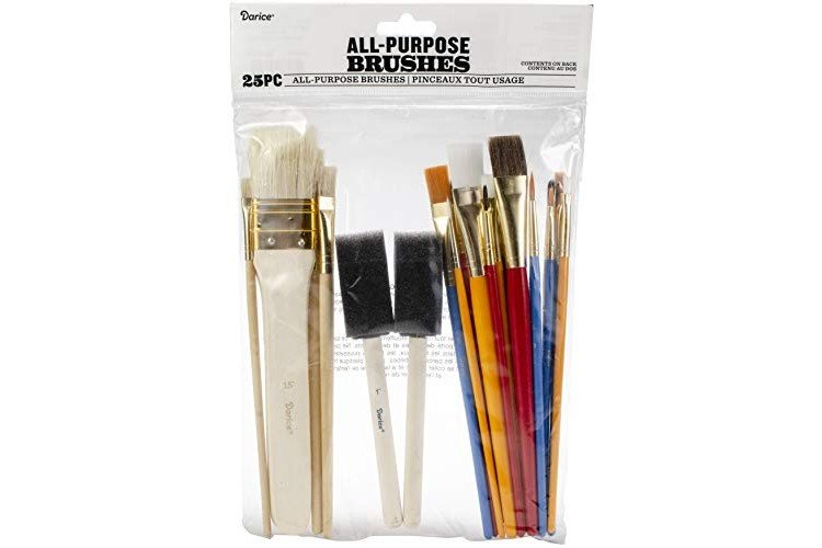 Darice Paintbrush Set: Assorted, 25Piece