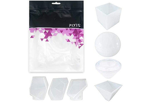 Pixiss Gem Stone Resin Molds 7Pcs Silicone Quartz Crystal Molds for Re —  Grand River Art Supply