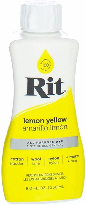 Rit Dyes lemon yellow liquid 8 oz. bottle [PACK OF 4 ]