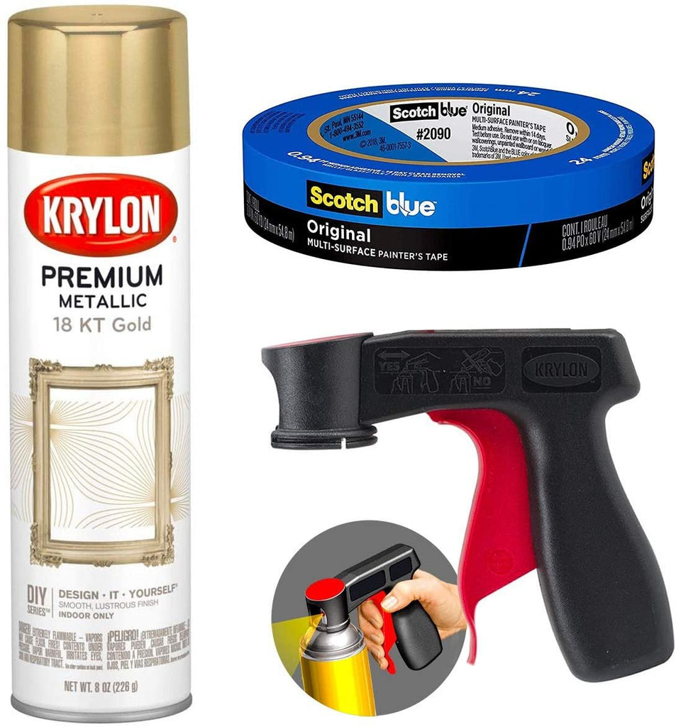 Krylon Uv-resistant Clear Coating Gloss Paint Sealer Spray, Krylon Snap and Spray  Paint Can Handle Sprayer Tool, Scotch Blue 