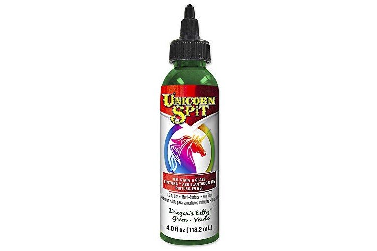 Unicorn SPiT 5770007 Gel Stain and Glaze, Dragon's Belly 4.0 FL OZ Bottle, Green
