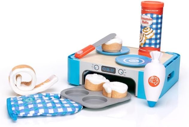 Fat Brain Toys Pretendables Cinnamon Roll Set - Pretendables Cinnamon Roll Set - New Imaginative Play for Ages 3 to 7