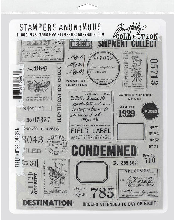 Field Notes Tim Holtz Cling Stamps