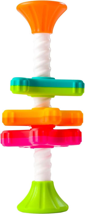 Fat Brain Toys MiniSpinny - Travel-Friendly Spinning, Textured Sensory Baby Toy