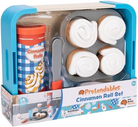 Fat Brain Toys Pretendables Cinnamon Roll Set - Pretendables Cinnamon Roll Set - New Imaginative Play for Ages 3 to 7