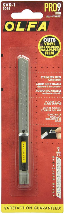 OLFA 5018 SVR-1 9mm Stainless Steel Slide-Lock Utility Knife