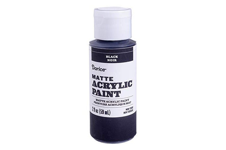 Darice Matte Black, 2 ounces Acrylic Paint