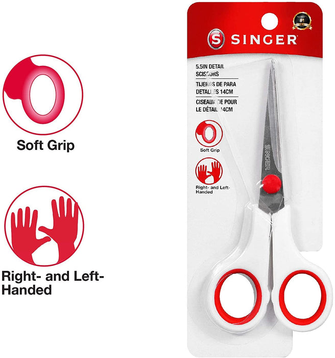 SINGER 00448 5-1/2-Inch Sewing Scissors with Comfort Grip