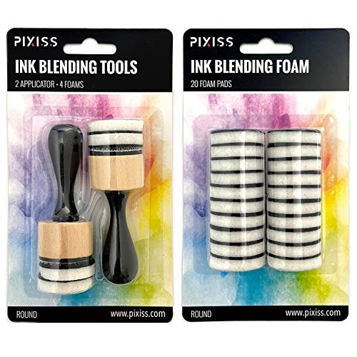 Pixiss Mini Ink Blending Tools, Foam Pads, and Ink Pads