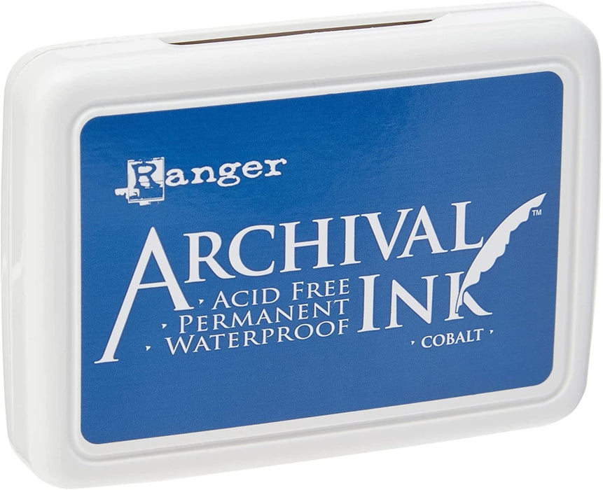 Ranger AIP31444 Ink Pad Cobalt Archival Dye Permanent Waterproof, Multicolor