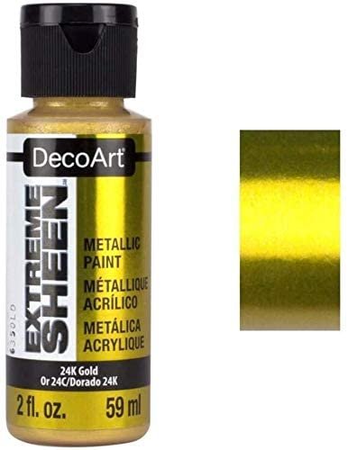 DecoArt 2 Ounce, 24K Gold Extreme Sheen Paint, 1 (Two Pack)