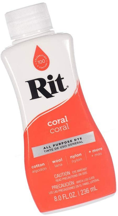 Rit All Purpose Dye, Coral - 8.0 fl oz