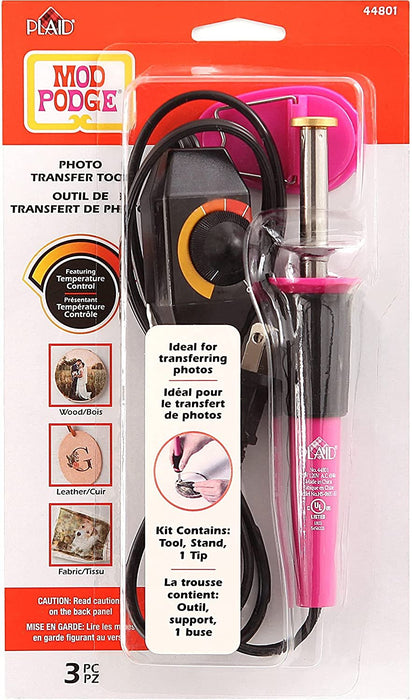 Mod Podge 3-Piece Photo, Lightweight Easy-to-Use Transfer Tool with Variable Temperature Control and Pen-Like Grip, Perfect for DIY Arts and Craft Supplies, 44801, Multi