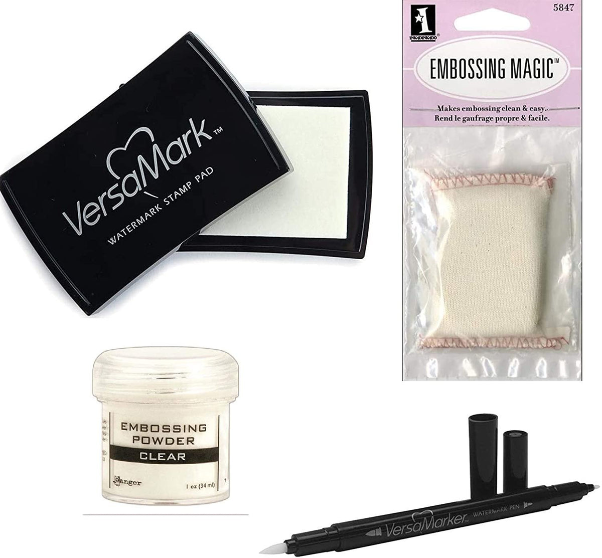 Embossing Essentials Basics: VersaMark Watermark Ink Stamp Pad, Versam ...
