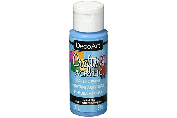 DecoArt Crafter's Acrylic Paint, 2-Ounce, Tropical Blue