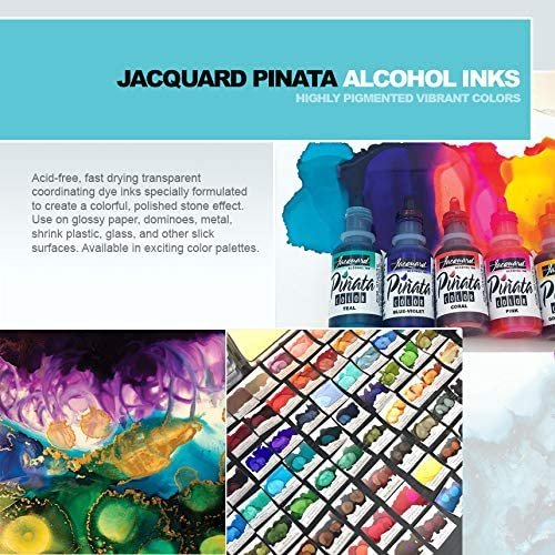 Jacquard Pinata 2-Pack Bundle - New Colors Jacquard Pinata Overtones Exciter Pack & Jacquard Pinata Color Exciter Pack, Pixiss Alcohol Ink Blending Tools