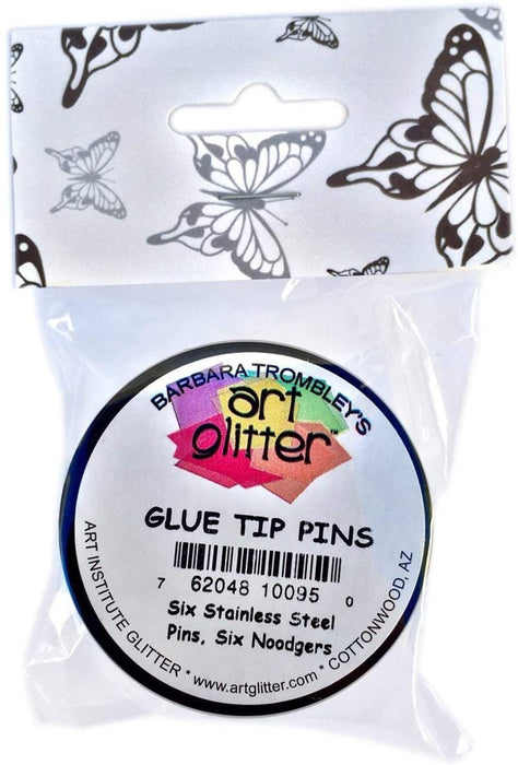 Art Institute Glitter Pins Kit,Six Stainless Steel Pins, Six Noodgers (1)