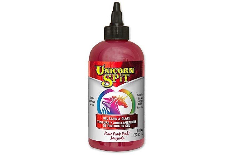 Unicorn SPiT 5771001 Gel Stain and Glaze, Pixie Punk Pink 8.0 FL OZ Bottle
