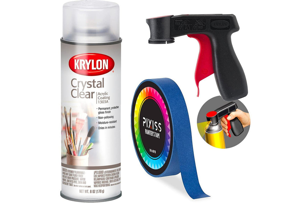 Krylon Crystal Clear Acrylic Coating Aerosol Spray, Snap and Spray Pai —  Grand River Art Supply