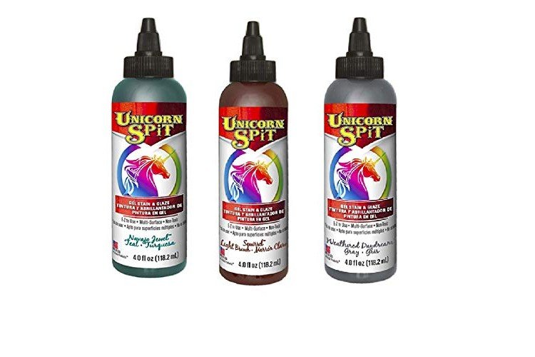 Unicorn SPiT Gel Stain and Glaze in One - 10 Paint Collection 4oz Bottles  with