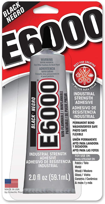 Eclectic Products 237039 2 Pack E6000 Multipurpose Adhesive, Black, 2-Ounce