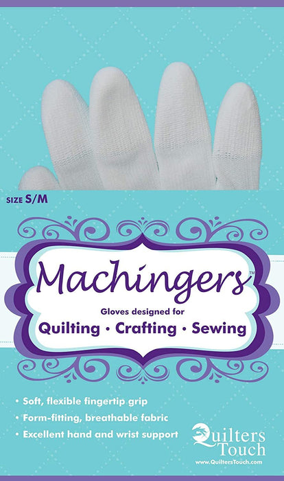 Machingers Quilting Support Gloves for Free-Motion Sewing, by Quilterâ€™s Touch