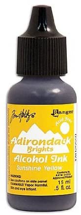 Ranger Adirondack Alcohol Inks sunshine yellow brights [PACK OF 6 ]