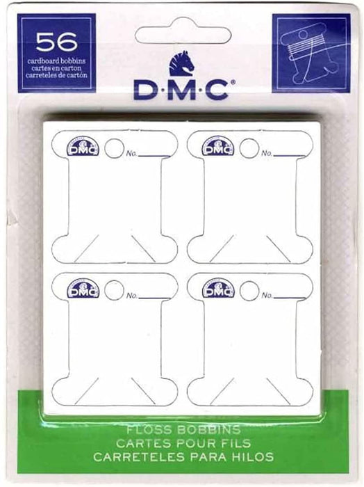 DMC Cardboard Floss Bobbins, Includes 56 Bobbins Per Pack, Sold in 6 Packs for a Total of 336 Bobbins 6101