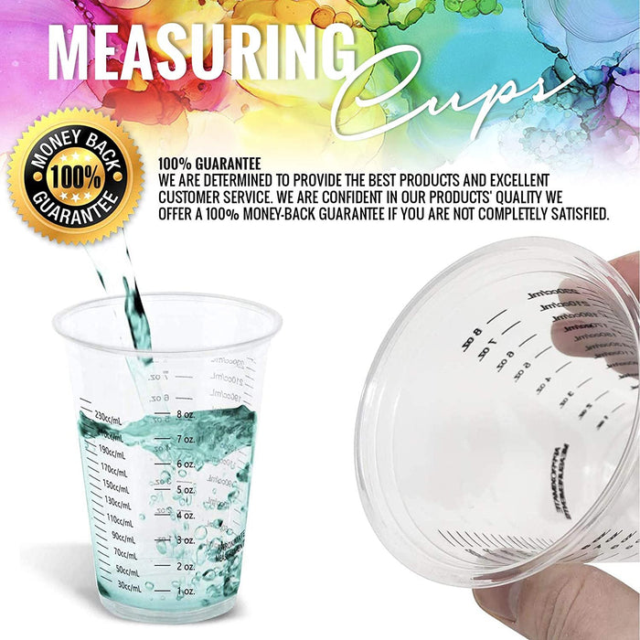 SKINNYBUNNY Plastic Measuring Cup with Spout and Handle Grip, Graduated  Measuring and Mixing Pitcher Pouring Cups, Mix Paint, Resin, Epoxy, Kitchen