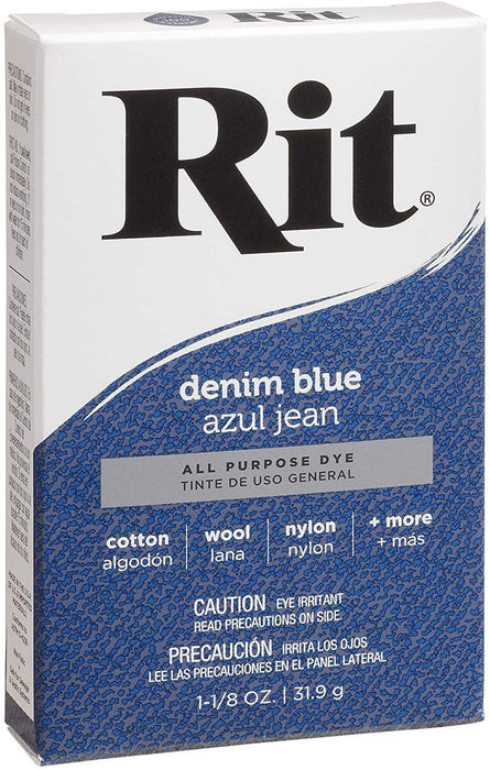 Rit, Denim Blue Purpose Powder Dye, 1-1/8 oz (Тwo Рack)