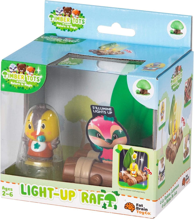 Fat Brain Toys Timber Tots Lite-Up Raft - Classic Imaginative Play for Ages 2+