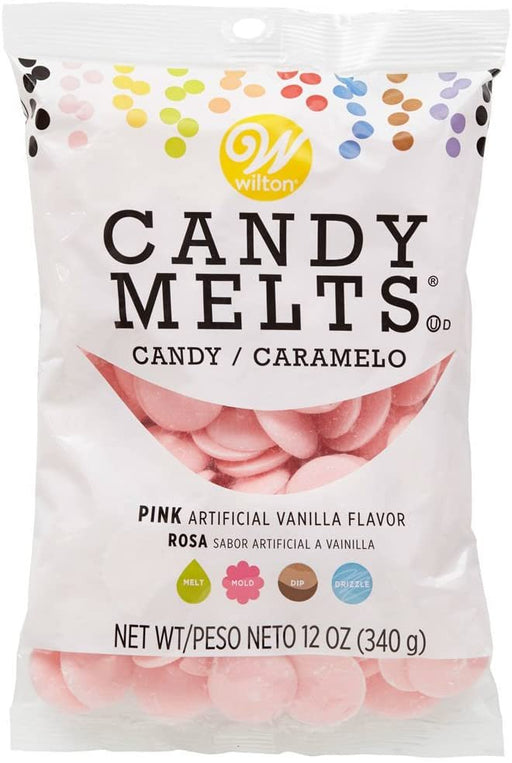 Wilton Bright Pink Candy Melts, Artificial Vanilla - 12 oz bag