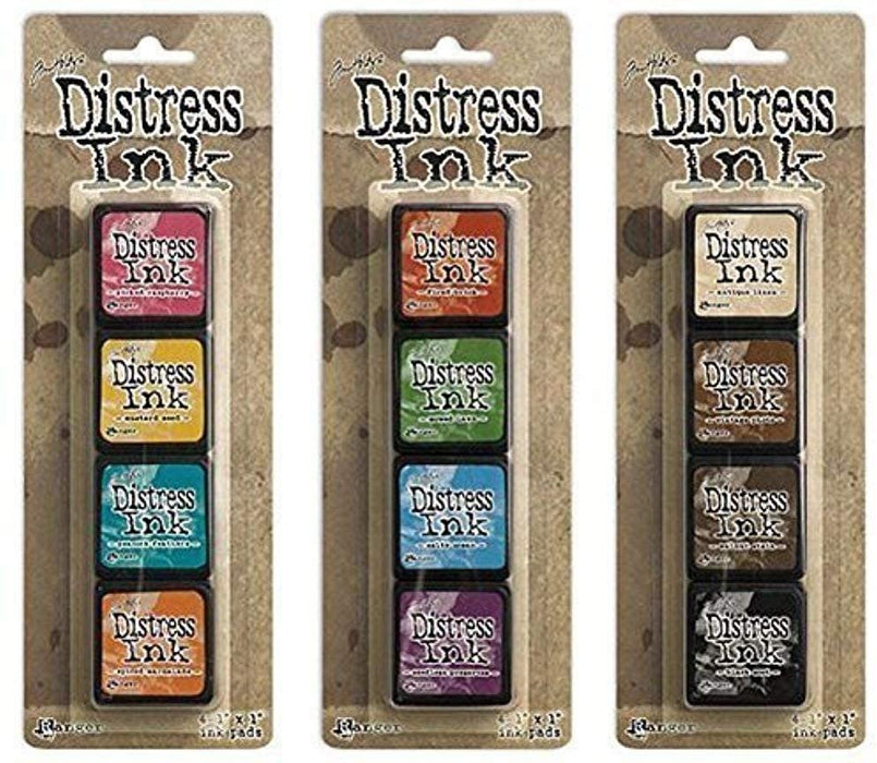 Ranger Tim Holtz Distress Mini Ink Pad Kits #1, #2 and #3 Bundle