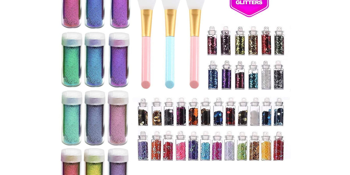 Pixiss Bulk Glitter for Tumblers, Chunky Sequins for Tumblers with 3 S —  Grand River Art Supply