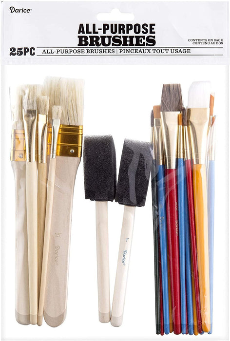 Darice Paintbrush Set: Assorted, 25Piece