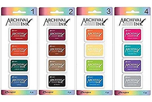 Ranger - Archival Mini Ink Pads Kits 1-4, Bundle of Kit 1, 2, 3, and 4 —  Grand River Art Supply